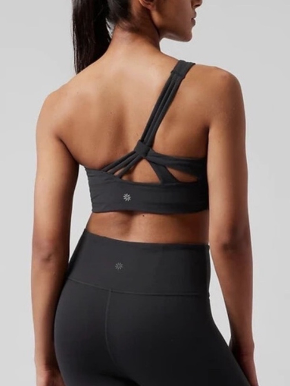Athleta Athena Longline Sport Bra Asymmetrical One Shoulder Top